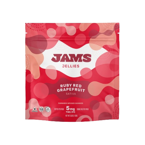 JAMS Jellies Classic Ruby Red Grapefruit Gummies 100mg (10ct) - MA