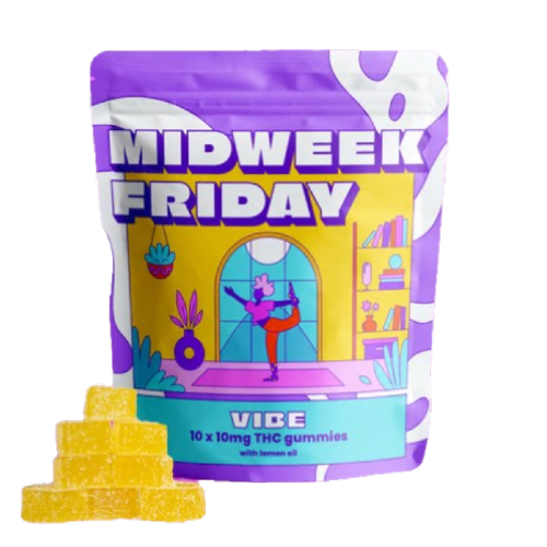 Midweek Friday Hybrid Lemon Vibe Gummies 100mg (10ct) - IL