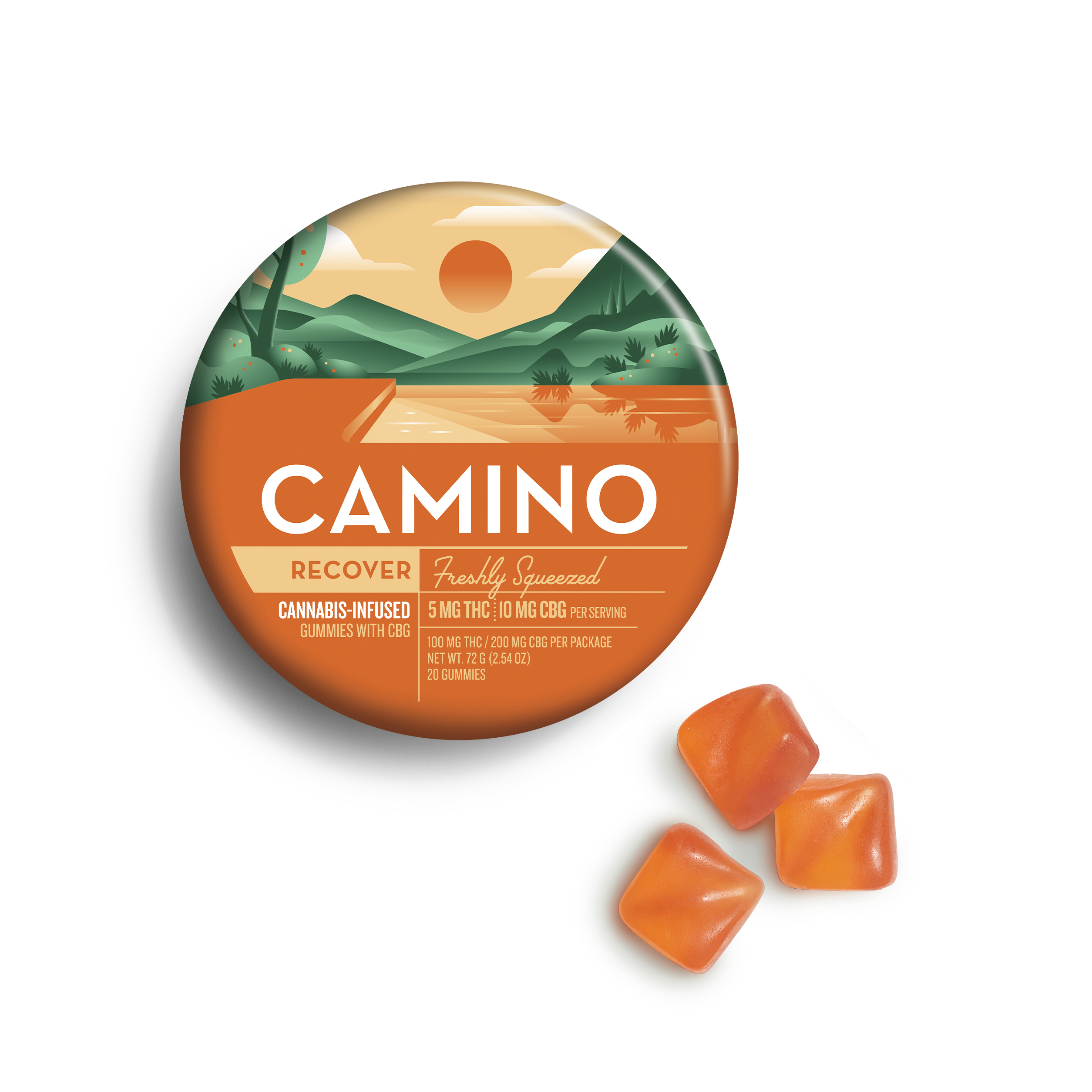 Kiva Camino Freshly Squeezed CBG Gummies 5:10 100mg (20ct)