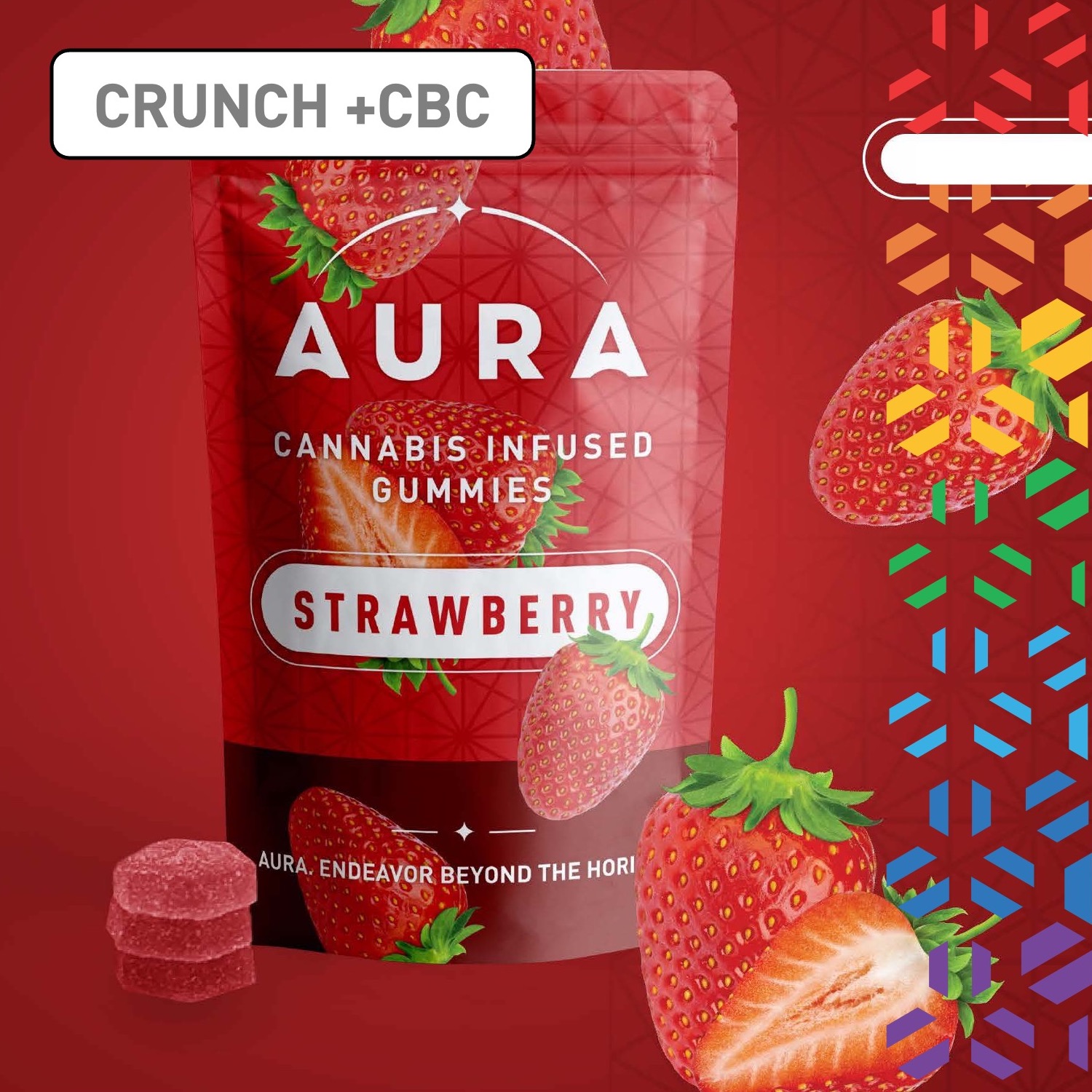 Aura Strawberry Crunch +CBC 100mg (9ct)