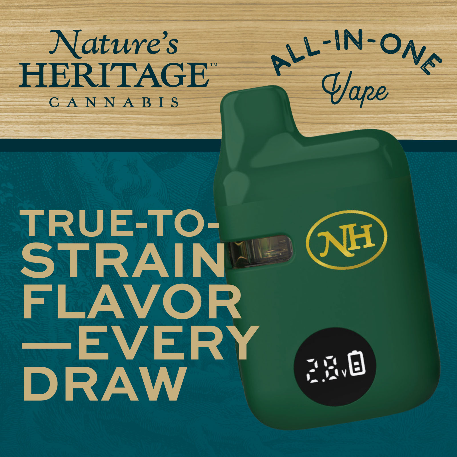 Lemon Cherry Gelato Nature's Heritage Live Resin Disposable Pen