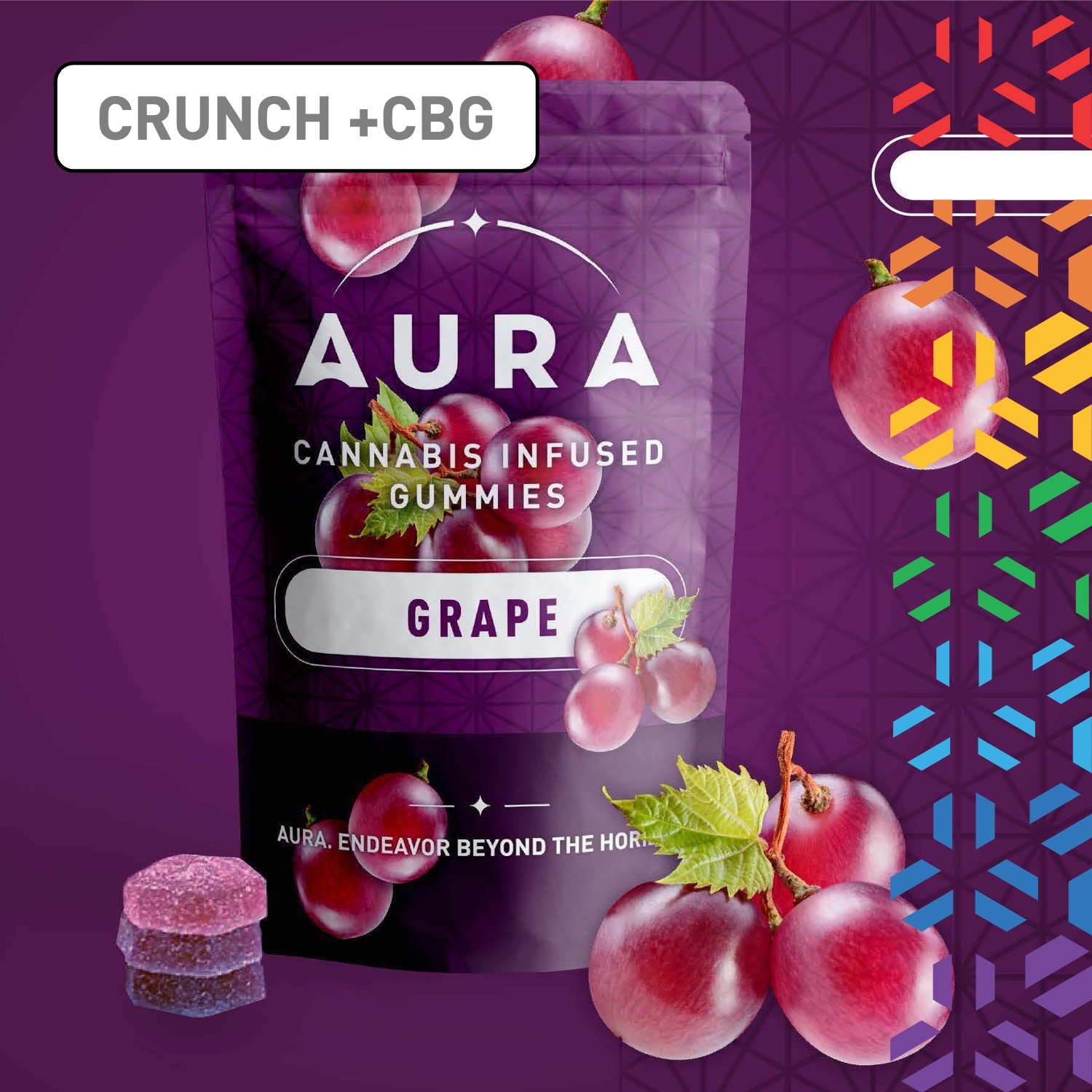 +CBG Crunch Grape Gummies