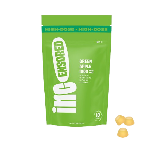 INCensored Green Apple Troches 1000mg (10ct) - PA