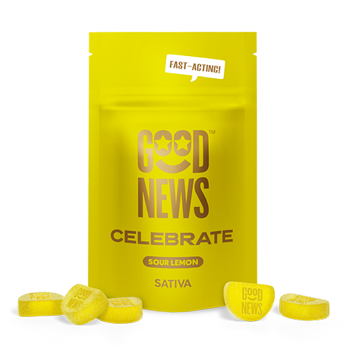 Good News Celebrate Sour Lemon Gummies 100mg (20ct) - IL