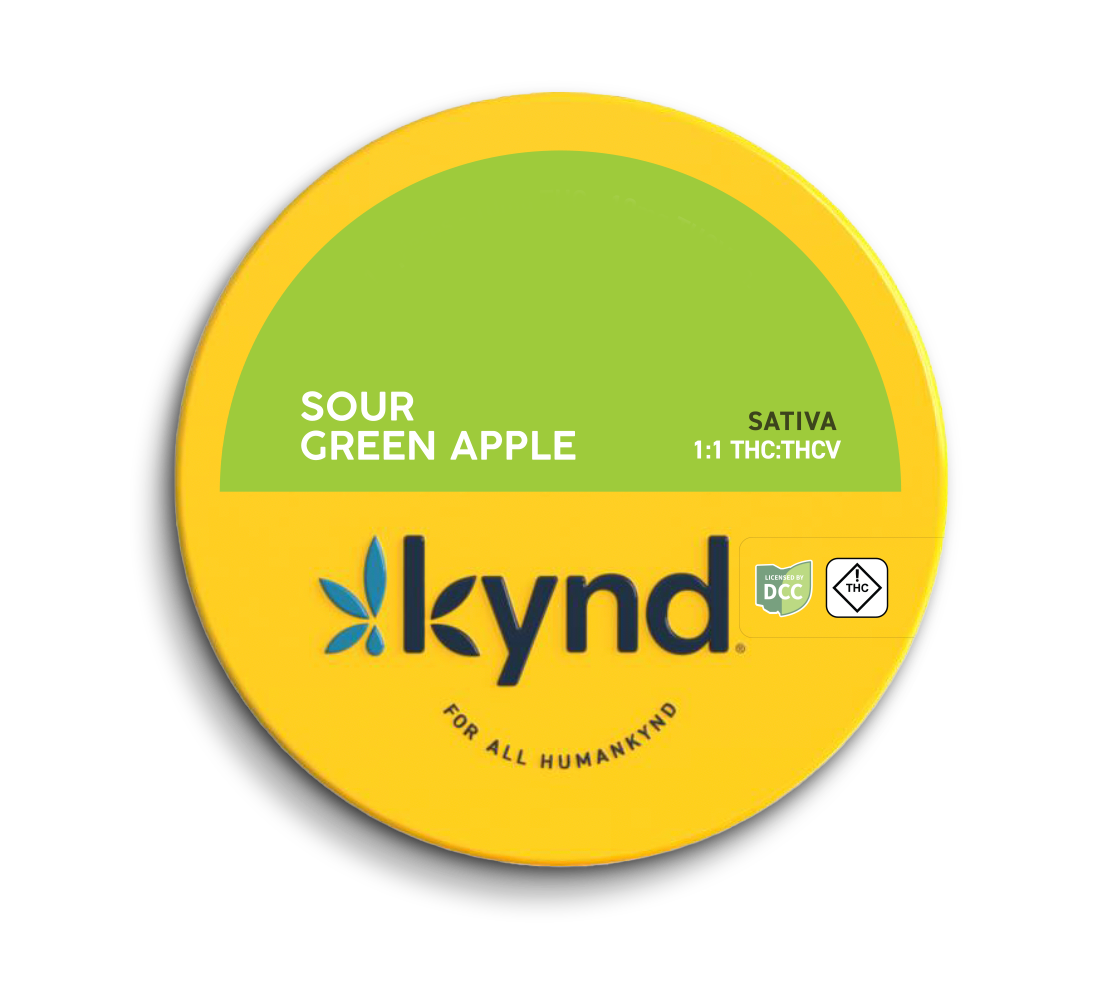 Kynd Sour Green Apple 1:1 THC:THCV Gummy 110mg (11ct)