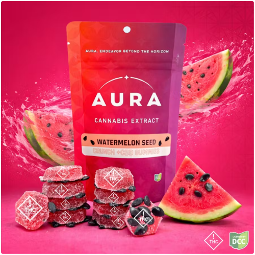 Aura Crunch + CBD Watermelon Seed Gummy 100mg (10ct)