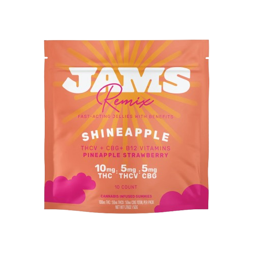 JAMS Remix 2:1:1 THC:THCV:CBG + B12 Shineapple Strawberry Jellies 200mg (10ct) - NY