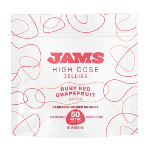 Jams Sativa Ruby Red Grapefruit High Dose Jellies 100mg (2ct) - IL