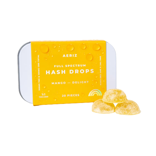 【ぶりぶり君】CRDH 80% MANGO HAZE 1ml 1:1 CBD:THC Mango Delight Hash Drops by Aeriz | Sunnyside