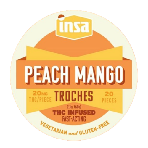 Insa Peach Mango RSO Troches 400mg (20ct) - PA