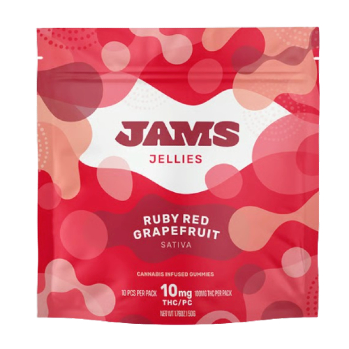 JAMS Sativa Ruby Red Grapefruit Jellies 100mg (10ct) - IL