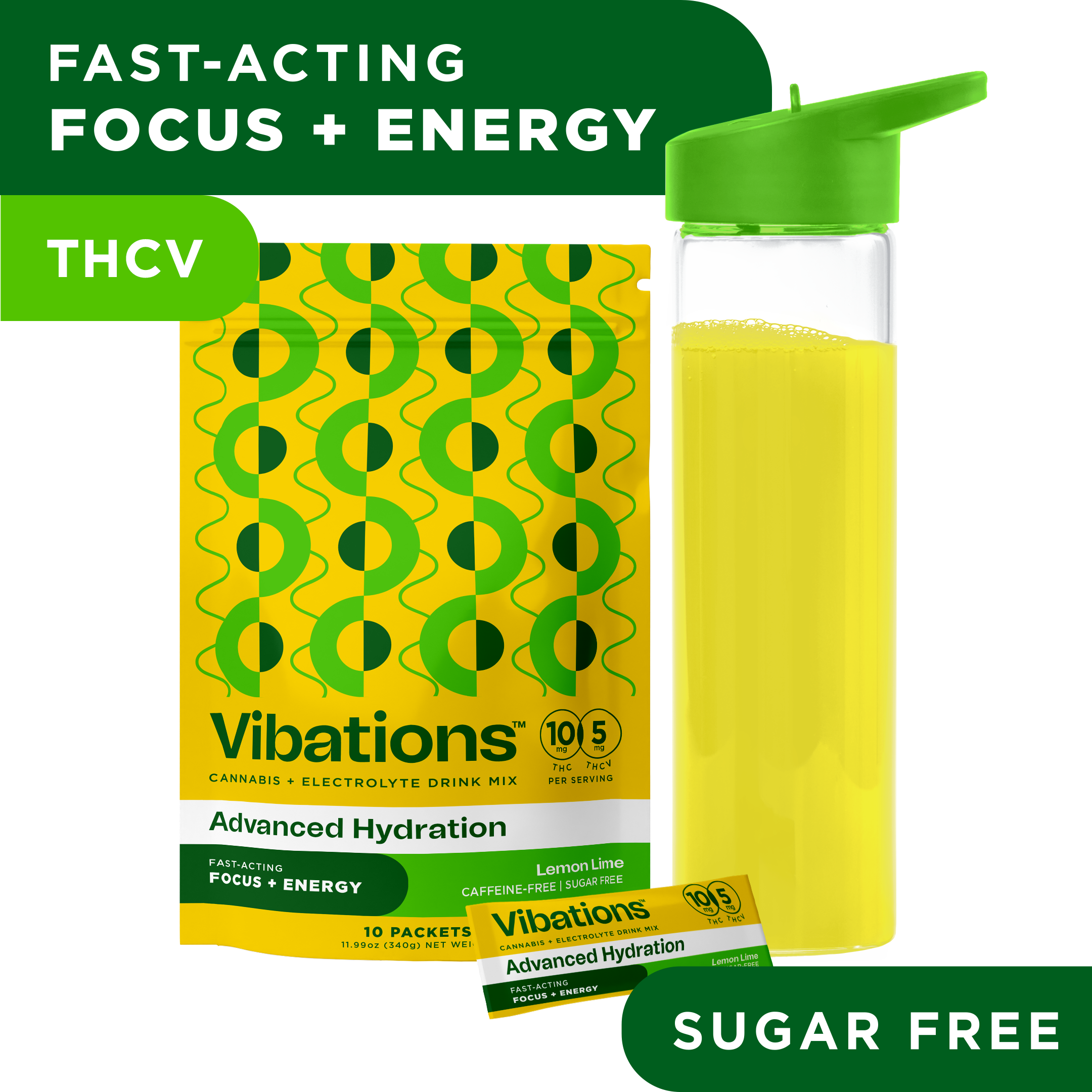 Sativa Lemon Lime Drink Mix w/THCV