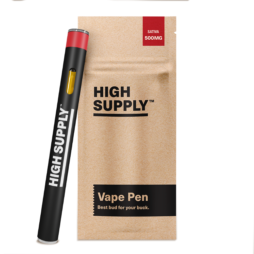 High Supply Sativa Vape Pen 500mg - Strawberry Cherry Cake - MA