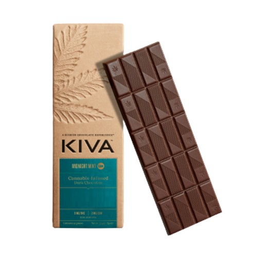 Kiva Dark Midnight Mint CBN Bar 100mg (20ct) - IL