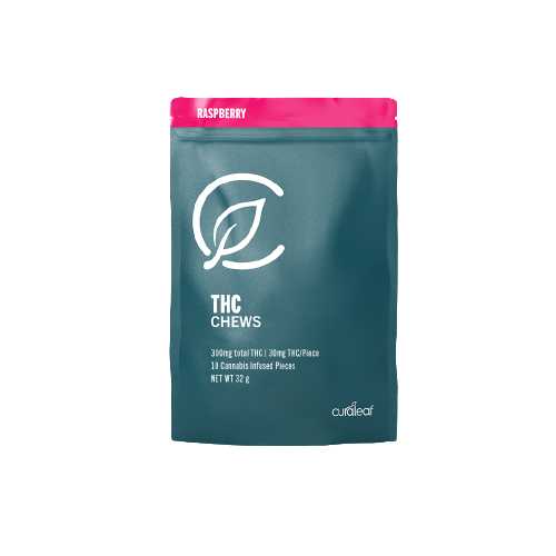 Curaleaf 120:1 Raspberry Chews 300mg (10ct) - NY