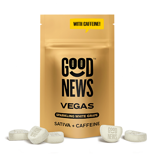 Good News Vegas Sparkling White Grape Gummies with Caffeine 100mg (10ct) - IL