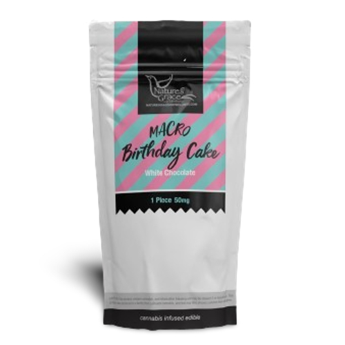 Nature's Grace MACRO Birthday Cake White Chocolate Bar 50mg (1ct) - IL