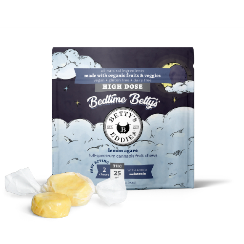 Betty's Eddies Bedtime Lemon Agave Fruit Chews 50mg (2ct) - IL