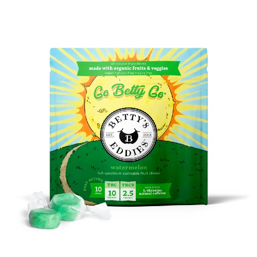 Betty's Eddies Sativa Go Betty Go Watermelon Fruit Chews 100mg (10ct) - IL