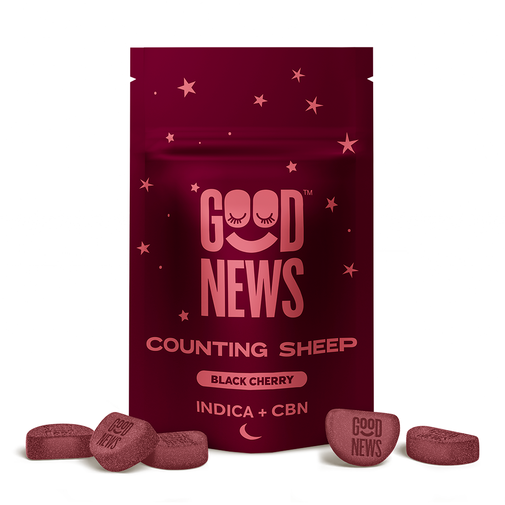 Good News Counting Sheep Black Cherry Gummies with CBN 100mg (20ct) - MA