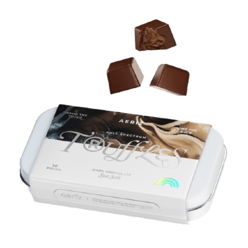 Aeriz Dark Chocolate Sea Salt Truffles 100mg (10ct) - IL