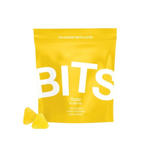 Bits Sativa 1:1 CBG:THC Yuzu Zone Gummies 110mg (20ct) - MA