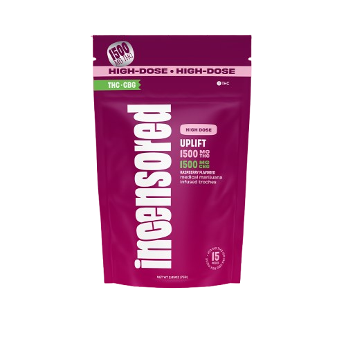 INCensored Raspberry Uplift 1:1 Troches 3000mg (15pk)
