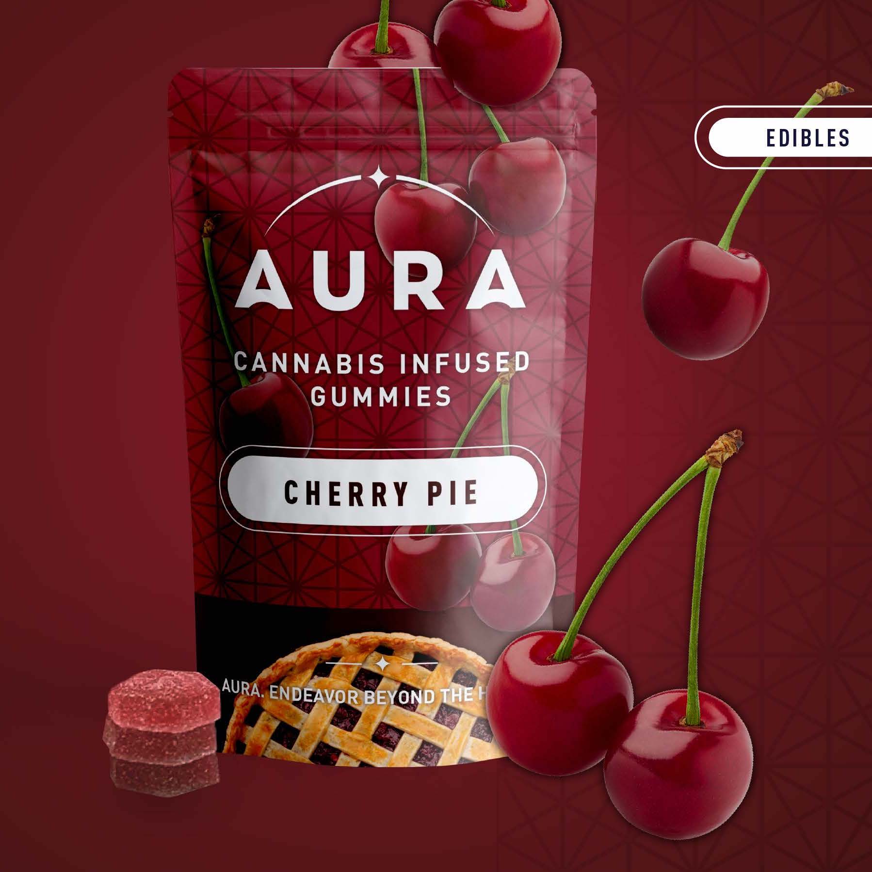 Aura Cherry Pie +CBN Gummies 110mg (11pk)