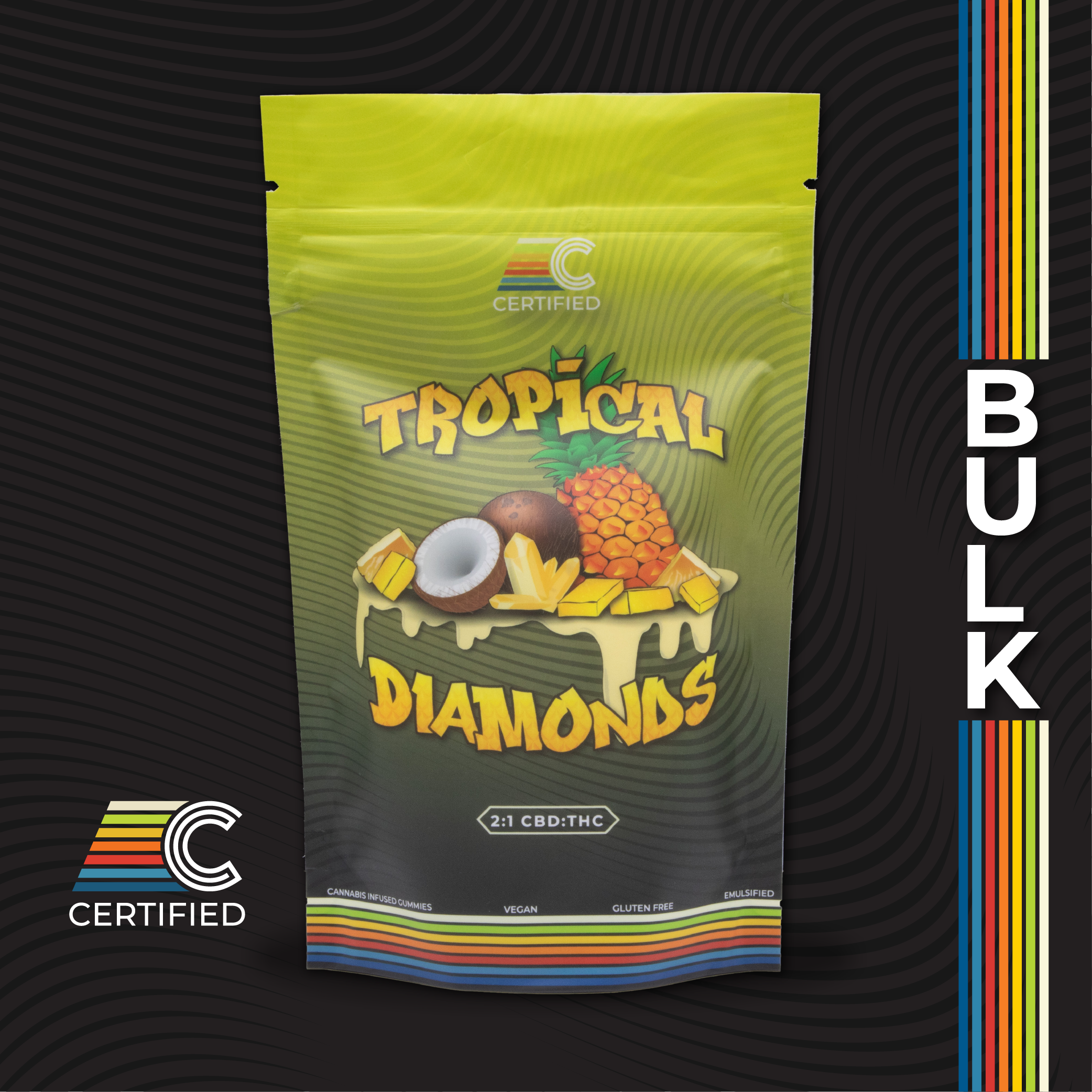 Certified Gems 1:2 Tropical Diamond Gummies 380mg (40ct) - OH